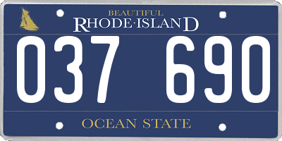 RI license plate 037690