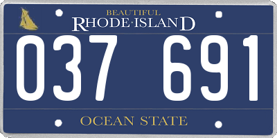 RI license plate 037691