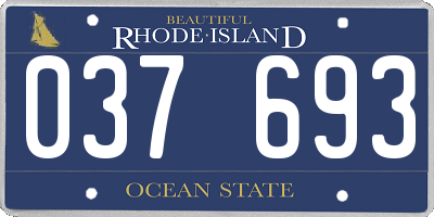 RI license plate 037693