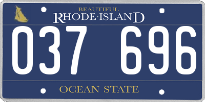 RI license plate 037696