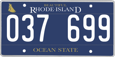 RI license plate 037699