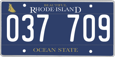 RI license plate 037709