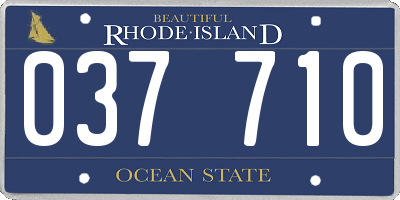 RI license plate 037710