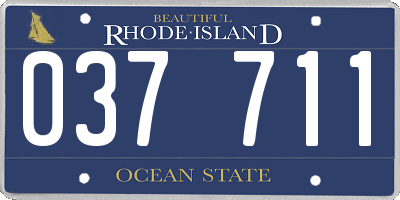 RI license plate 037711