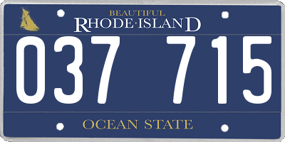 RI license plate 037715