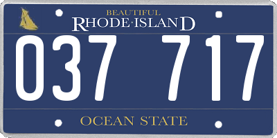 RI license plate 037717