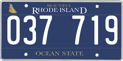 RI license plate 037719