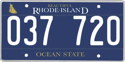 RI license plate 037720
