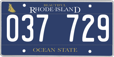 RI license plate 037729