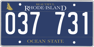 RI license plate 037731