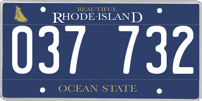 RI license plate 037732