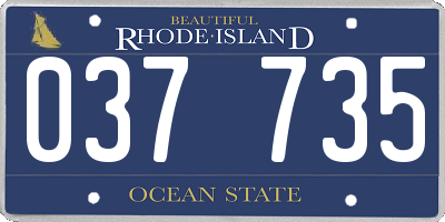 RI license plate 037735