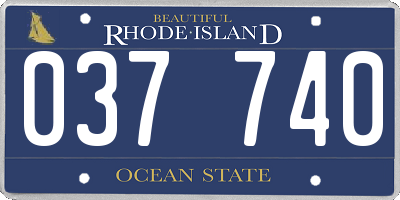 RI license plate 037740