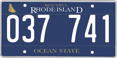 RI license plate 037741