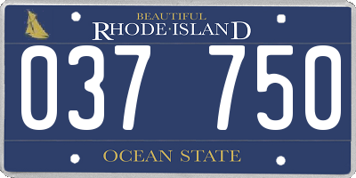 RI license plate 037750