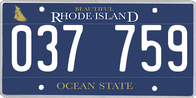 RI license plate 037759
