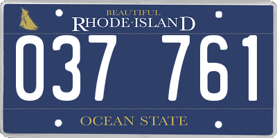 RI license plate 037761