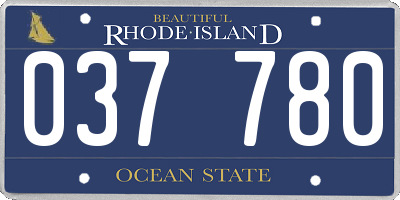 RI license plate 037780