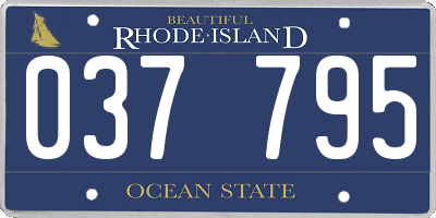 RI license plate 037795