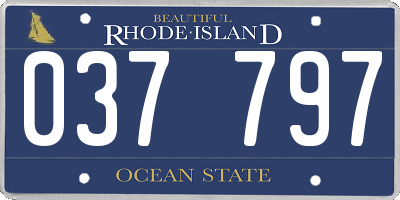 RI license plate 037797