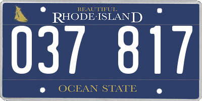 RI license plate 037817