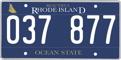 RI license plate 037877