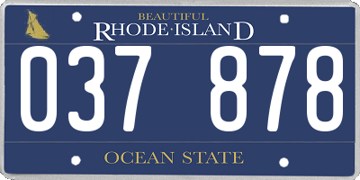 RI license plate 037878