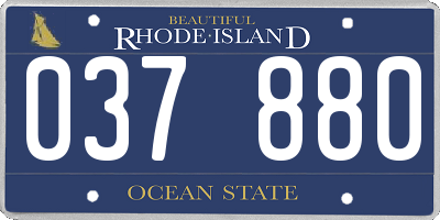 RI license plate 037880