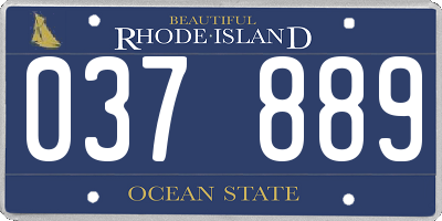 RI license plate 037889