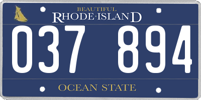 RI license plate 037894
