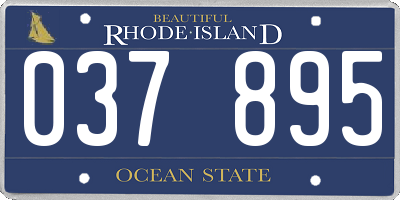 RI license plate 037895