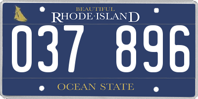 RI license plate 037896