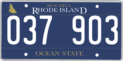RI license plate 037903