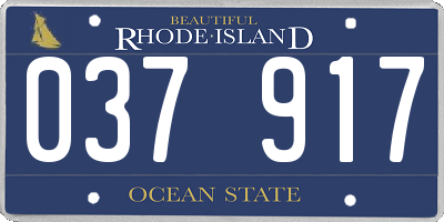 RI license plate 037917