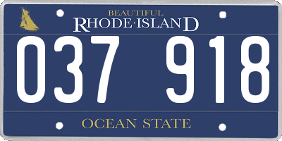 RI license plate 037918