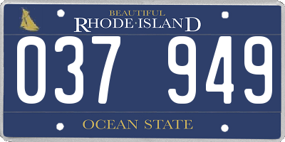RI license plate 037949