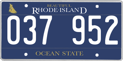 RI license plate 037952