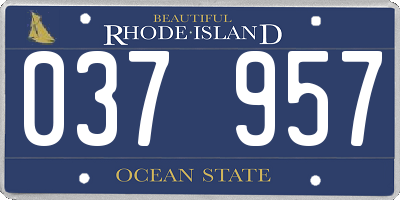 RI license plate 037957