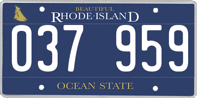 RI license plate 037959