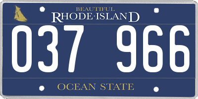 RI license plate 037966