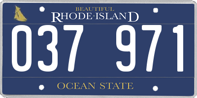 RI license plate 037971