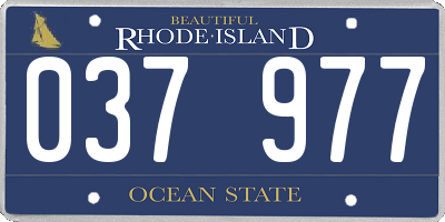 RI license plate 037977