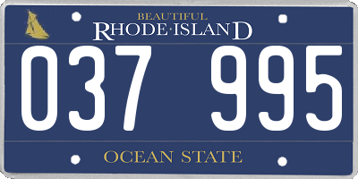 RI license plate 037995