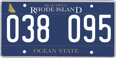 RI license plate 038095