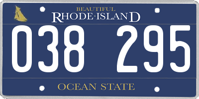 RI license plate 038295
