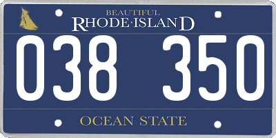 RI license plate 038350