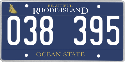 RI license plate 038395