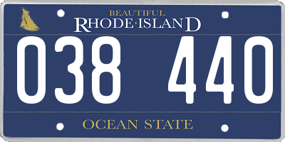 RI license plate 038440