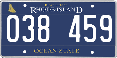 RI license plate 038459
