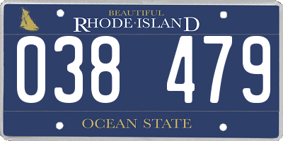 RI license plate 038479
